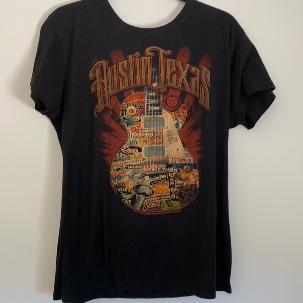 Austin Texas Black Graphic Tee - Women's Short Sleeve Plus 2X